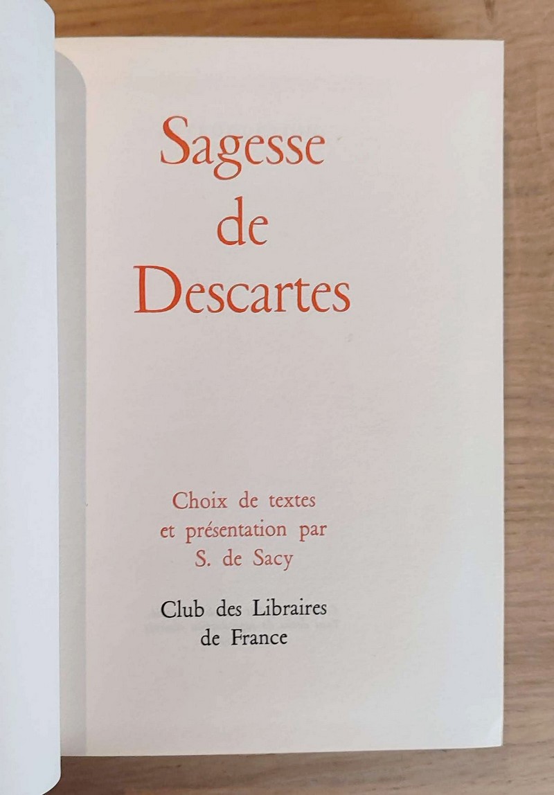 Sagesse de Descartes