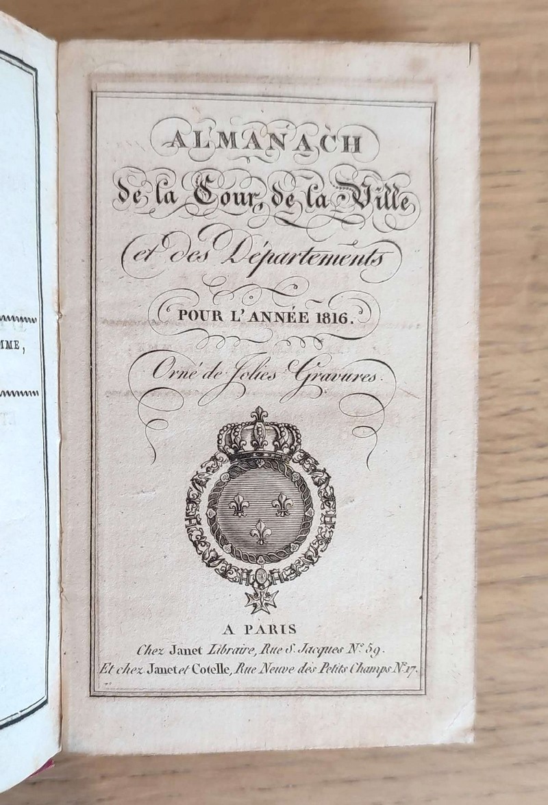 Almanach de la Cour, de la Ville et des Départements pour l'année 1816