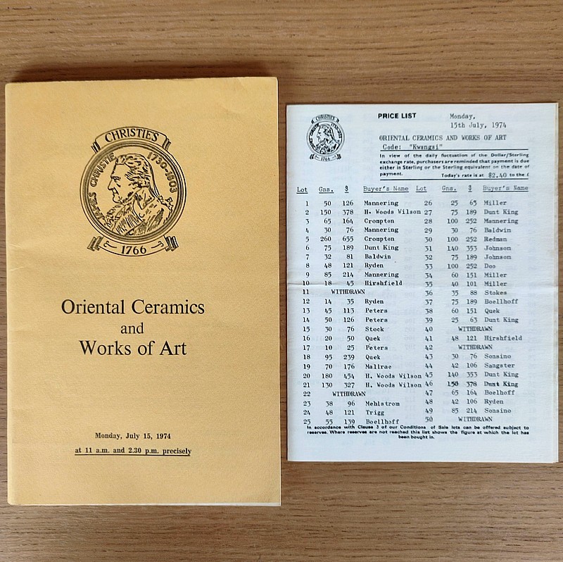 Oriental ceramics, bronzes and works of art. Christie's, on July 15, 1974