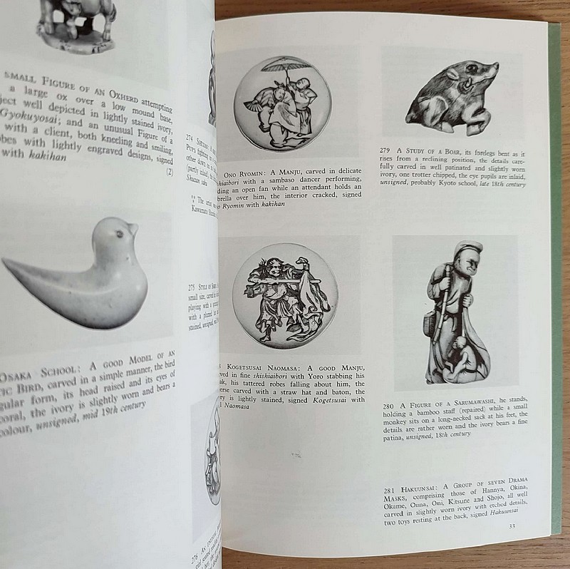 Catalogue of Netsuke, inro and other japonese works of art. Sotheby's, 28th july, 1976