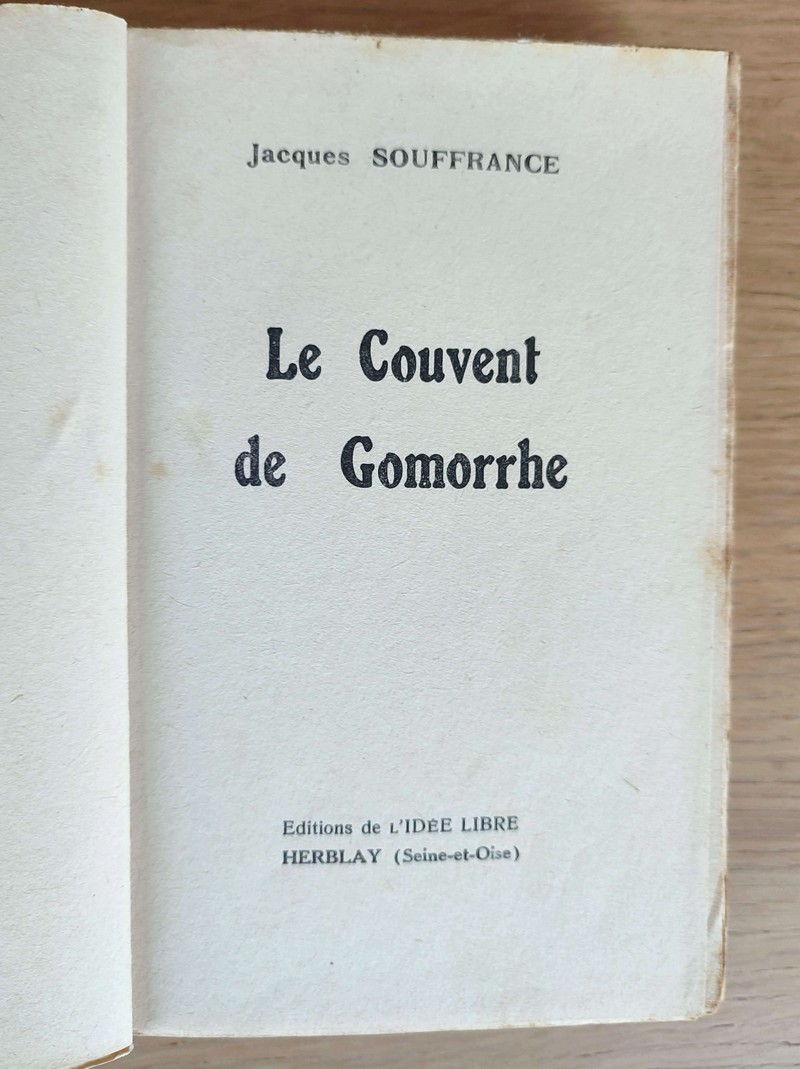 Le couvent de Gomorrhe