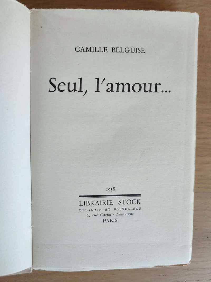 Seul l'amour...