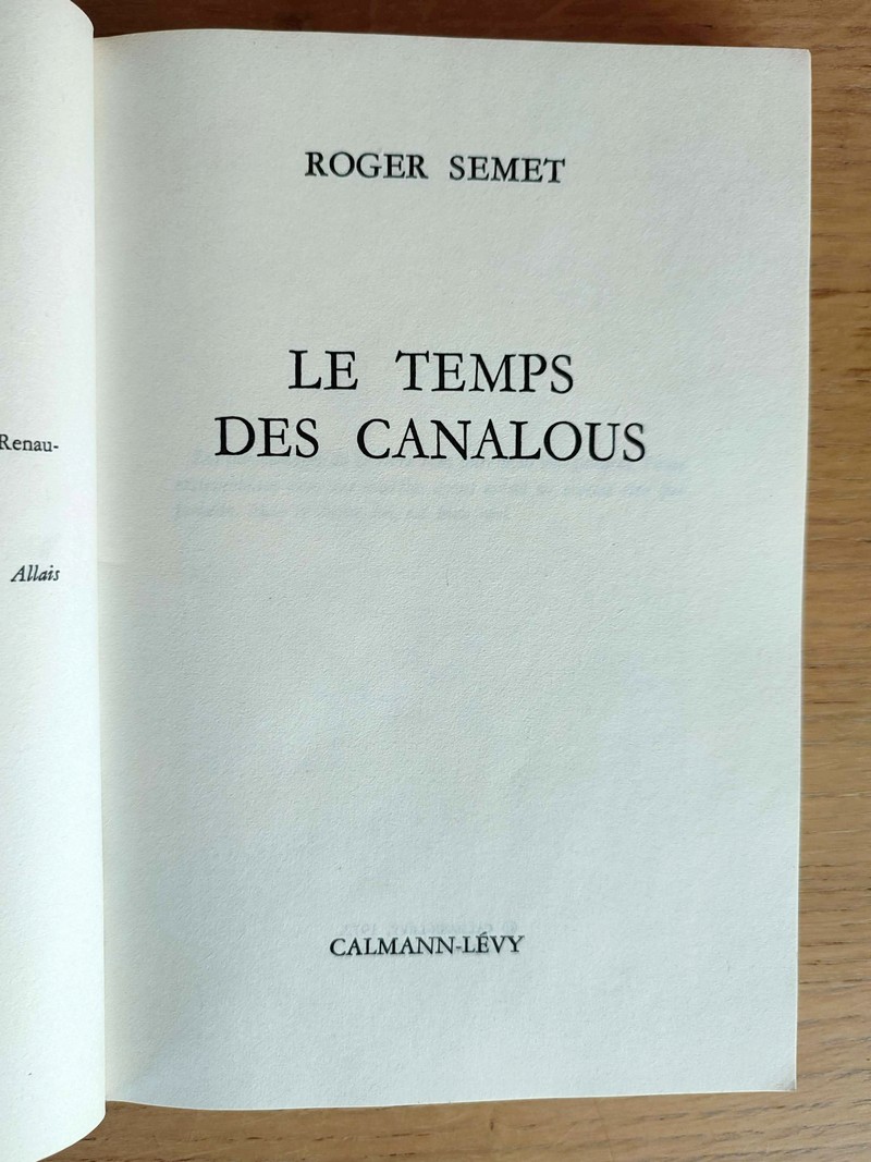 Le temps des canalous