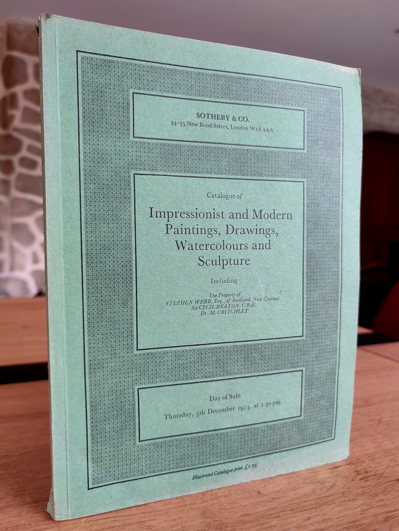 Catalogue of impressionist and modern paintings, drawings, watercolours and sculpture. Sotheby & Co., Thursday, 5 december 1974