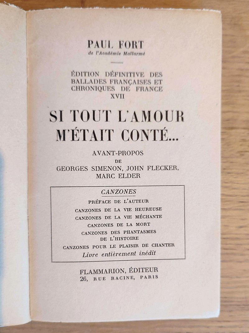 Si tout l'amour m'était conté... Tome XVII de l'édition définitive des Ballades françaises et chroniques de France