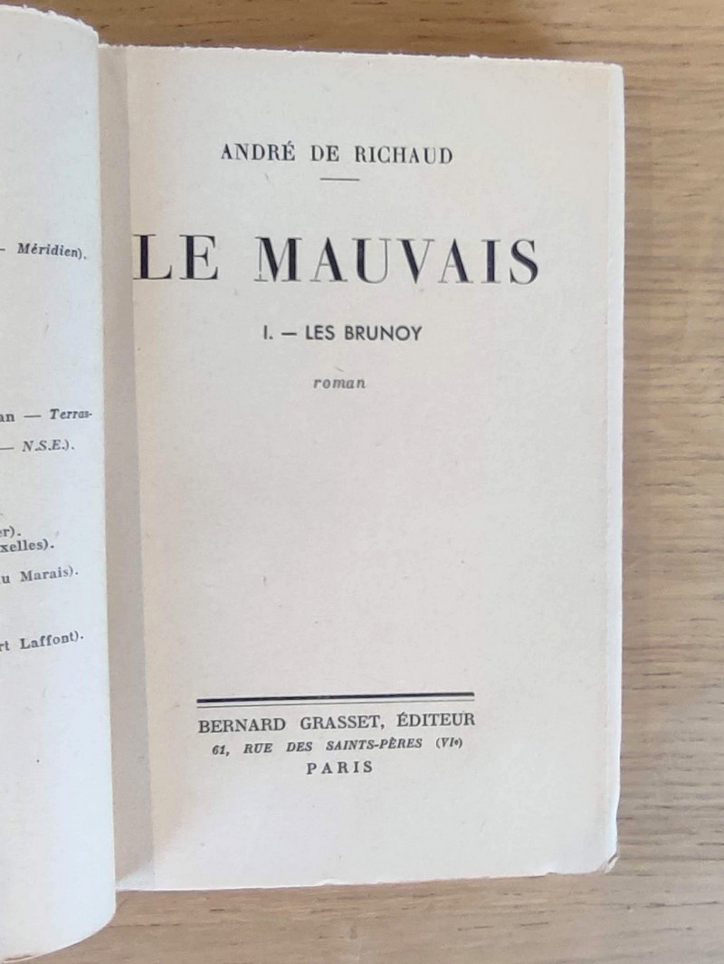 Le Mauvais. Tome I : Les Brunoy