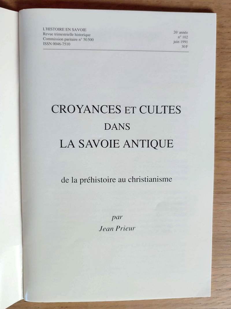 Croyances et Cultes dans la Savoie antique, de la préhistoire au christianisme