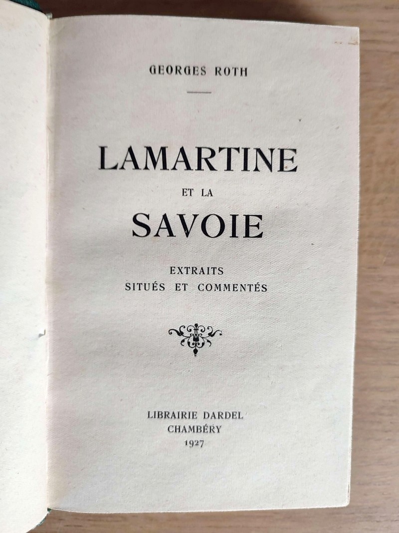 Lamartine et la Savoie