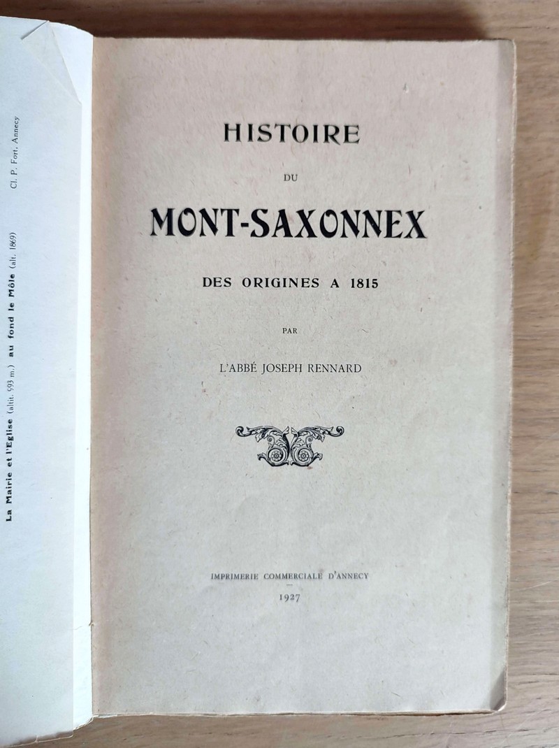 Histoire du Mont-Saxonnex, des origines à 1815