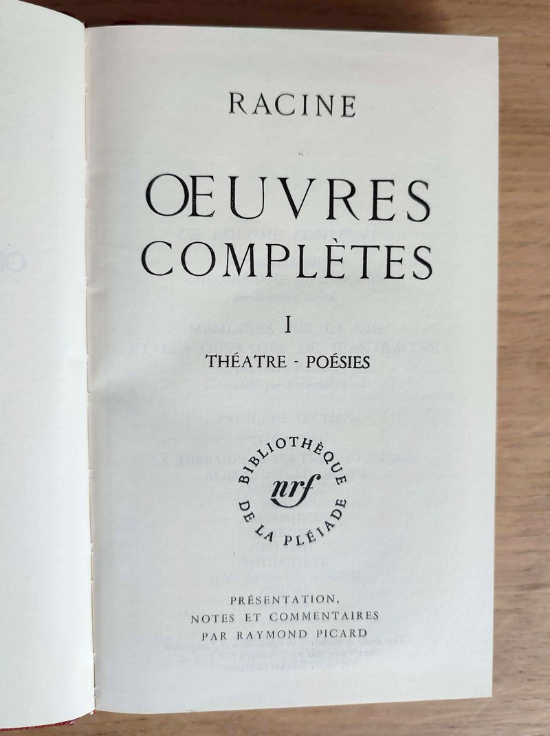 Œuvres complètes I : Théâtre - Poésies