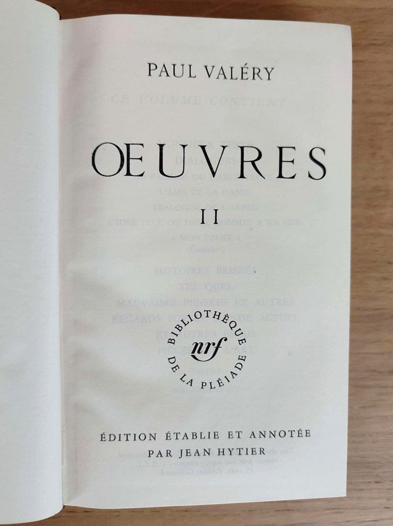 Oeuvres, Tome II