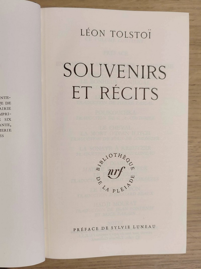 Souvenirs et récits