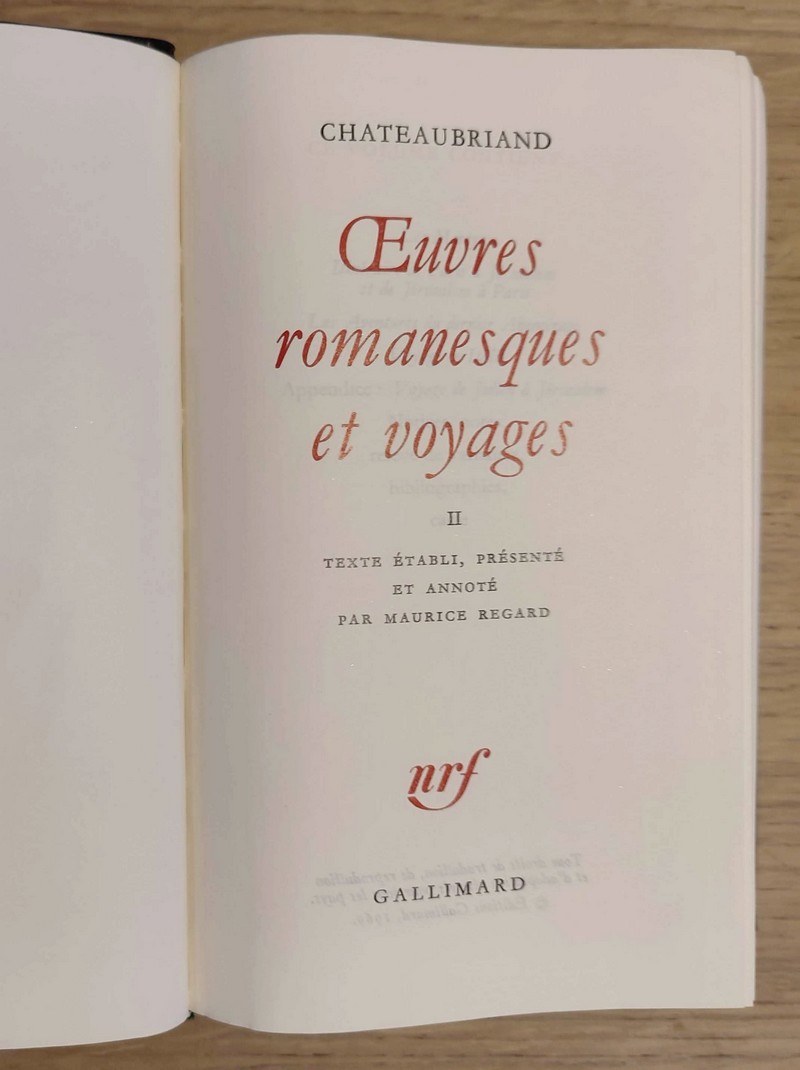 Oeuvres romanesques et voyages (2 volumes)