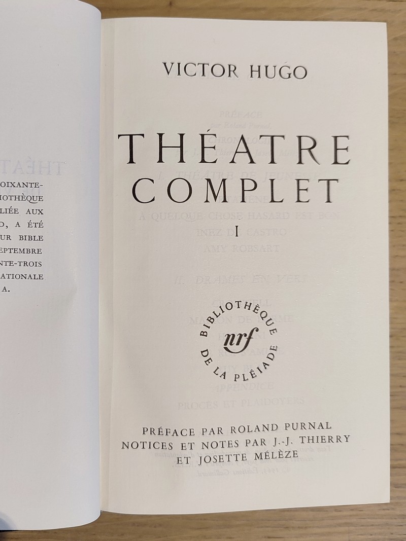 Théâtre complet (en deux volumes)