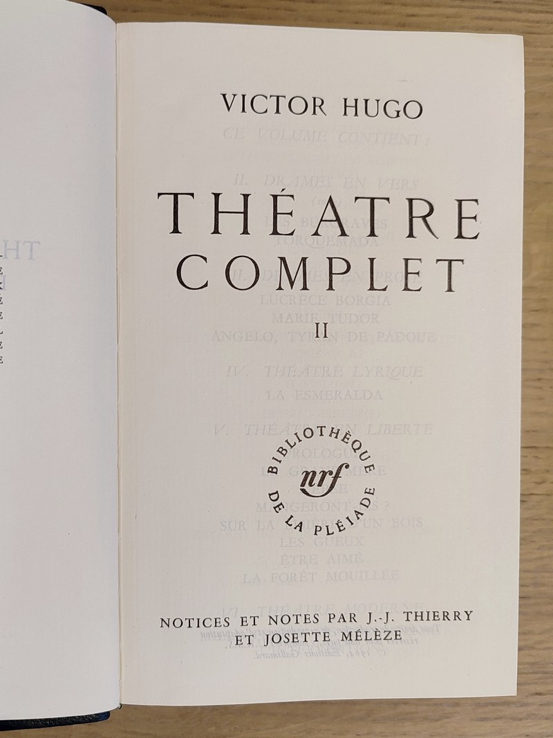 Théâtre complet (en deux volumes)