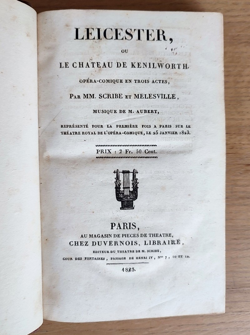 Recueil en deux volumes de pièces de théâtre de Scribe, éditées souvent en édition originale