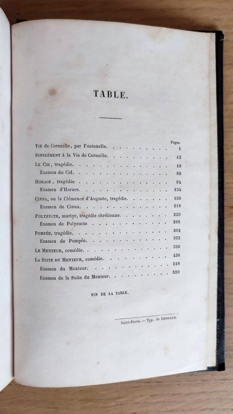 Chefs-d'oeuvre de Pierre Corneille, précédé de la vie de Coreille par Fontenelle et des suppléments