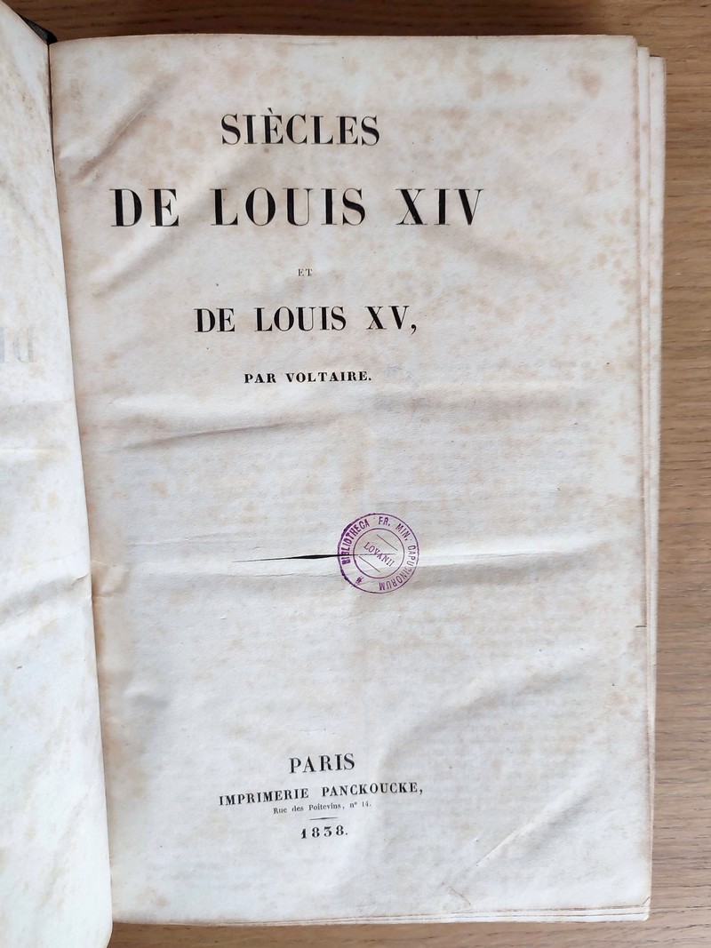 Siècles de Louis XIV et de Louis XV