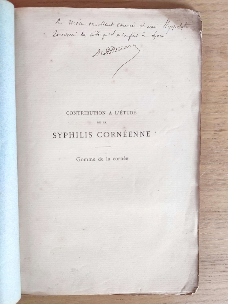 Contribution à l'étude de la Syphilis cornéenne, gomme de la Cornée