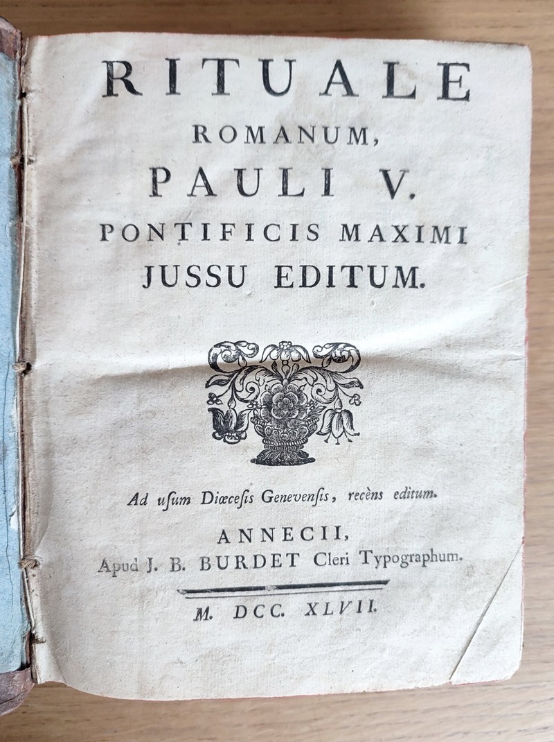 Rituale romanum, Pauli V.Pontificis maximi jussu editum