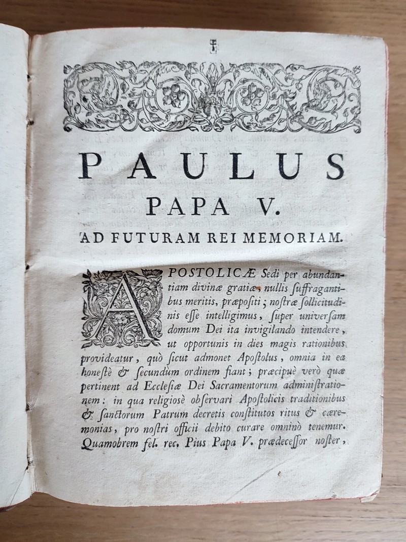 Rituale romanum, Pauli V.Pontificis maximi jussu editum