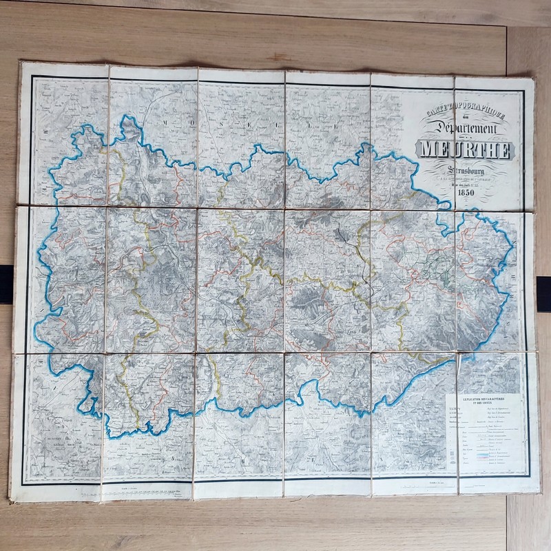 Carte topographique du Département de la Meurthe, 1850