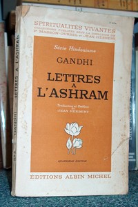 livre ancien - Lettres à l'Ashram - Gandhi