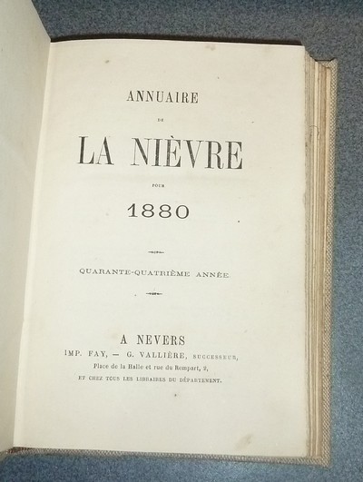 Annuaire du Département de la Nièvre pour 1880